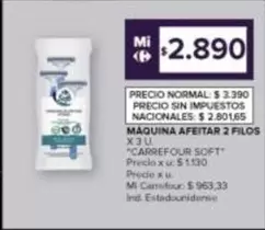 Carrefour - MAQUINA AFEITAR 2 FILOS