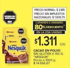 Nesquik - CACAO EN POLVO