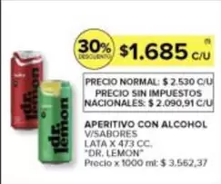 Dr. Lemon - APERITIVO CON ALCOHOL