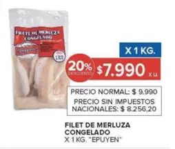 Epuyen - FILET DE MERLUZA CONGELADO