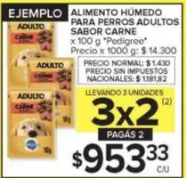 Pedigree - ALIMENTO HUMEDO PARA PERROS ADULTOS SABOR CARNE