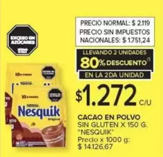 Nesquik - CACAO EN POLVO