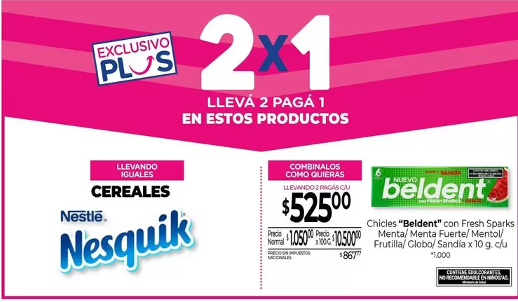 X$ - CEREALES, Chicles