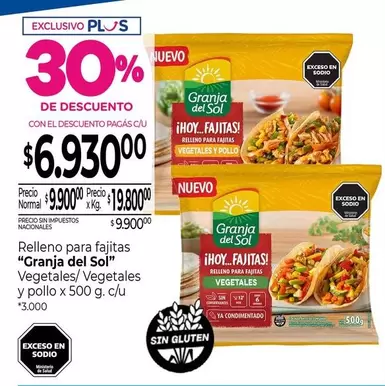 Granja del Sol - Relleno para fajitas