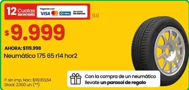 Neumático 175 65 r14 hor2