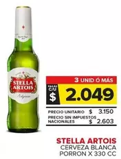 Stella Artois - Cerveza Blanca Porron 