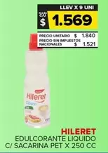 Hileret - Edulcorante Liquido C/Sacarina