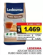 Ledesma - Azucar Seleccion Rubio Mascabo