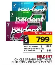 Beldent - Chicle Spearm Mint/Mint/Blueberry Infinit