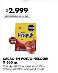 Nesquik - CACAO EN POLVO NESQUIK