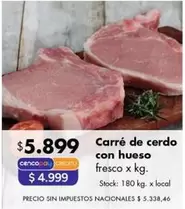 X$ - Carré de cerdo con hueso