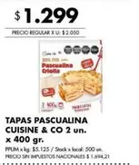 X$ - TAPAS PASCUALINA