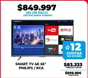 Noblex - SMART TV 4K 65"