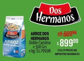 Dos Hermanos - ARROZ DOS HERMANOS Doble Carolina