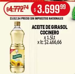 Cocinero - ACEITE DE GIRASOL