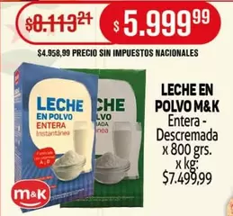M&K - LECHE EN POLVO