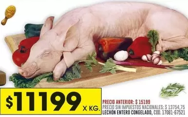X$ - LECHON ENTERO CONGELADO