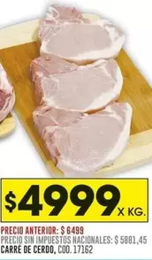 CARRE DE CERDO, COD. 17162