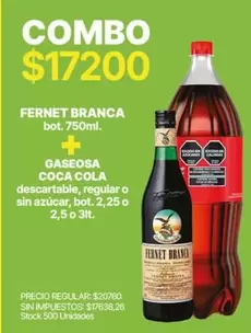 Coca cola - FERNET BRANCA + GASEOSA COCA COLA