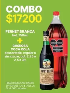 Coca cola - FERNET BRANCA + GASEOSA COCA COLA