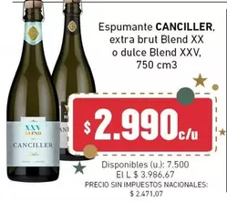 Canciller - extra brut Blend XX o dulce Blend XXV