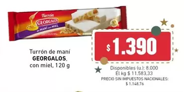 Georgalos - Turrón de mani
