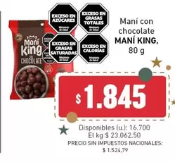 King - Maní con chocolate