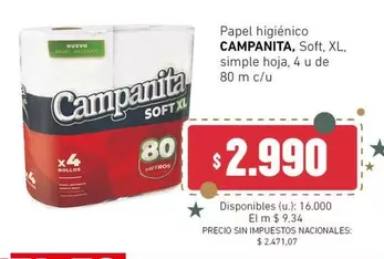 Campanita - Papel higiénico
