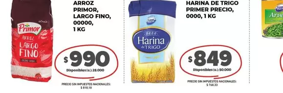 Primor - ARROZ LARGO FINO, HARINA DE TRIGO