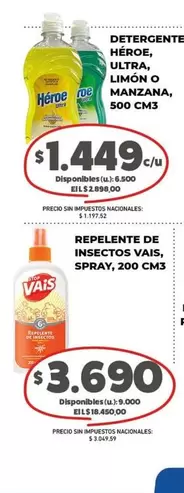 Ultra - DETERGENTE HÉROE, ULTRA, LIMÓN O MANZANA