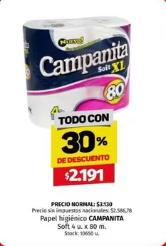 Campanita - Papel higiénico