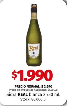 Real - Sidra REAL blanca x 750 ml