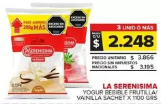 La Serenísima - Yogur Bebible Frutilla/Vainilla