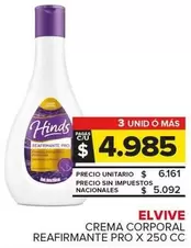 Elvive - Crema Corporal Reafirmante Pro