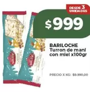 Bariloche - Turron de mani con miel x100gr