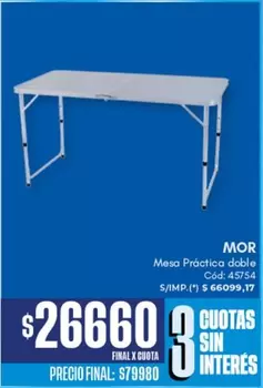 Mor - Mesa Práctica doble