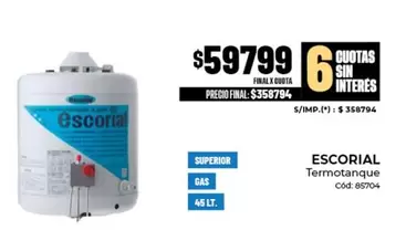 Escorial - Termotanque