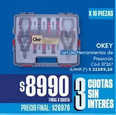 Okey - Set de Herramientas de Presición Cód 87267