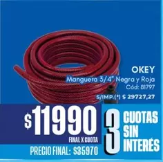 Okey - Manguera 3/4" Negra y Roja