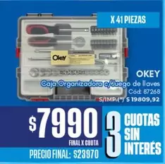 Okey - Caja Organizadora c/Juego de llaves Cód: 87268