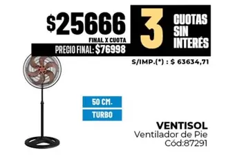 X$ - Ventilador de Pie Cód:87291