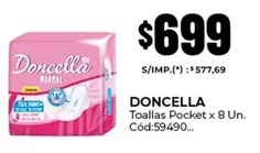 Doncella - Toallas Pocket x 8 Un.