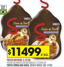 Sadia - PAVITA CONGELADA