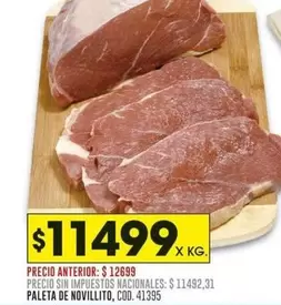 PALETA DE NOVILLITO, COD. 41395