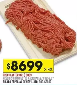 PICADA ESPECIAL DE NOVILLITO, COD. 69607