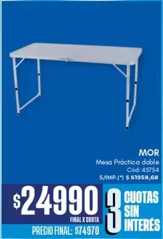 Mor - Mesa Práctica doble