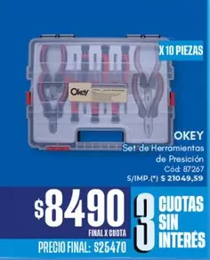 Okey - Set de Herramientas de Presición Cód 87267