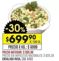 X$ - ENSALADA RUSA, COD. 6483