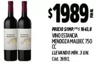 Estancia - MENDOZA MALBEC 750 CC