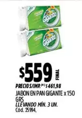 Gigante - JABON EN PAN